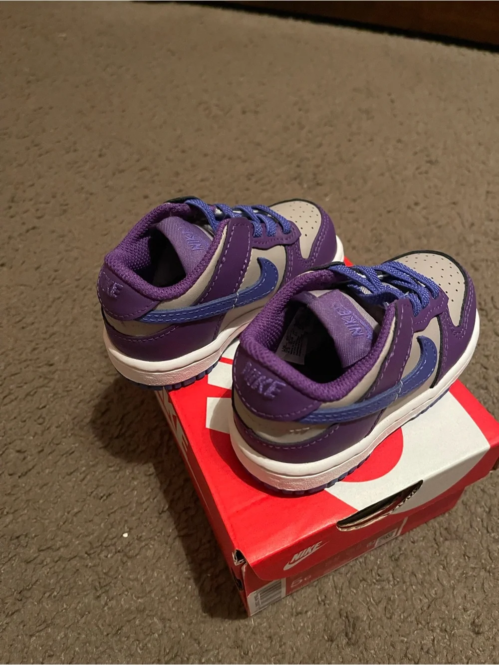 Nike Toddler Low-Top Sneakers in Purple, Blue and Gray